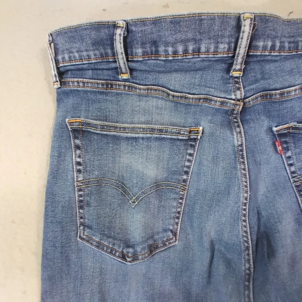 Levi's 502 jeans men's 38 x 30 slim straight blue stretch denim pants